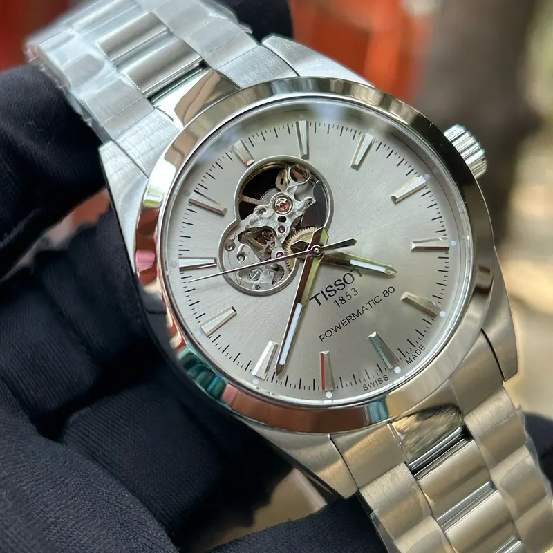 Tissot Gentleman Powermatic 80 Gray Dial Men's Watch- T127.407.11.081.00